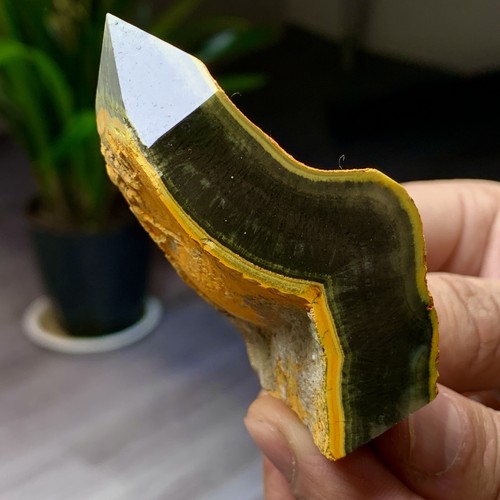 96G Natural Bumblebee Jade Quartz Square Pointed Stone Pillar Healing - Afbeelding 11 van 13