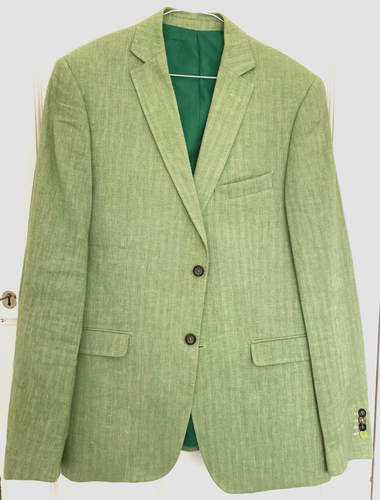 Men's Green Linen Jacket Blazer 41-inch chest - 第 1/6 張圖片