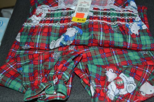PJ's Osos Polares LIGERO Bebé Niña 2T NAVIDAD CUADROS NUEVO CON ETIQUETAS FEDCO De Colección 2 Piezas MUÑECA - Imagen 2 de 8