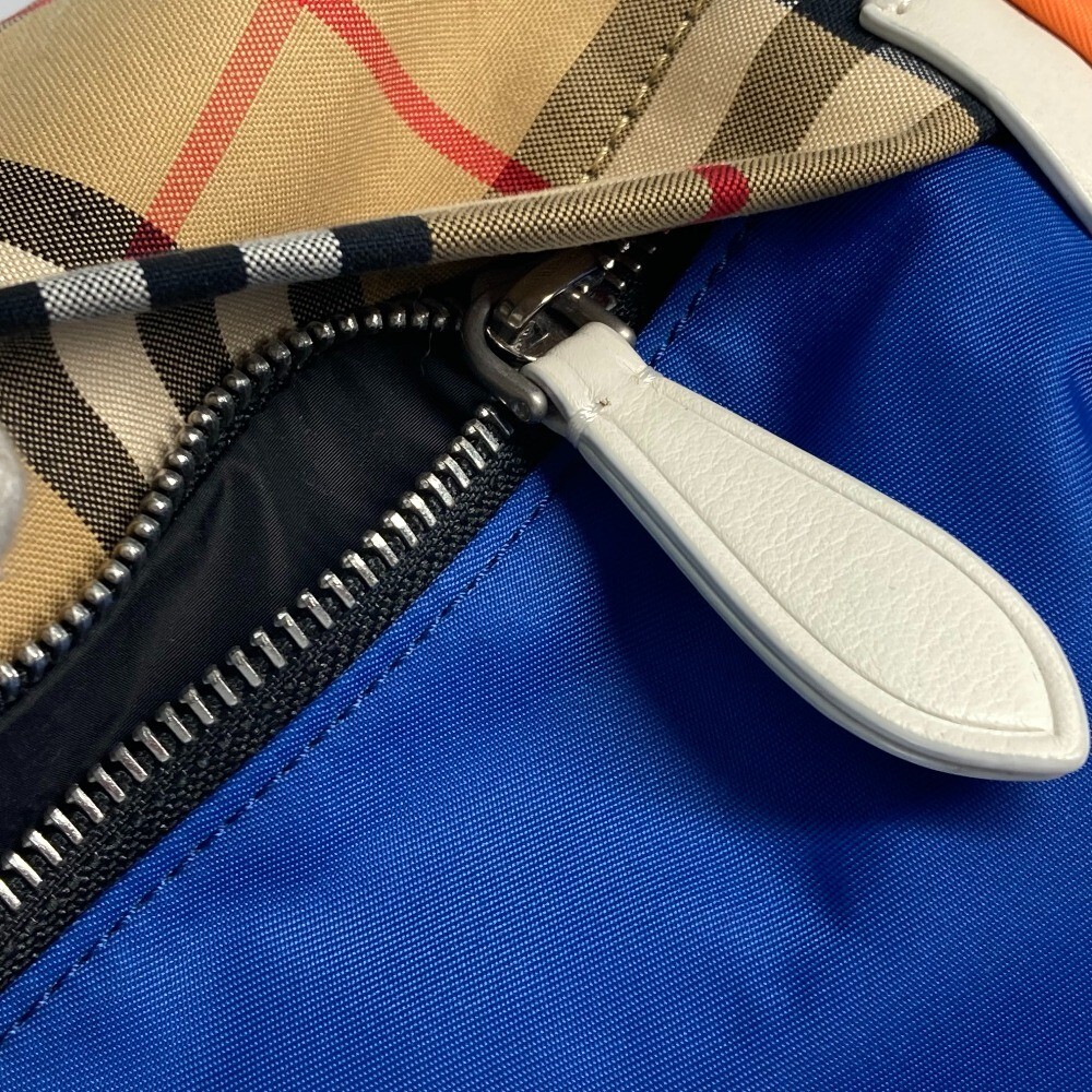 BURBERRY 4078448 Bag check Backpack Leather/Canvas Beige/Orange x