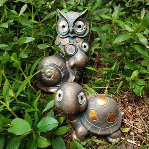 Statue Garden Turtle Solar Resin Multicolor Medium Novelty Modern Weatherproof - Picture 3 of 27