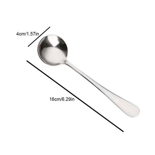 Round Stainless Steel Spoon' Soup Spoon' Dessert Spoon W1F9 - Picture 15 of 17