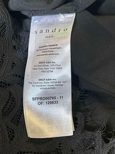 Sandro Paris Women's Dress Size 36 FR / S Two-Tone Lace Dress SFPRO00765 - Picture 7 of 9