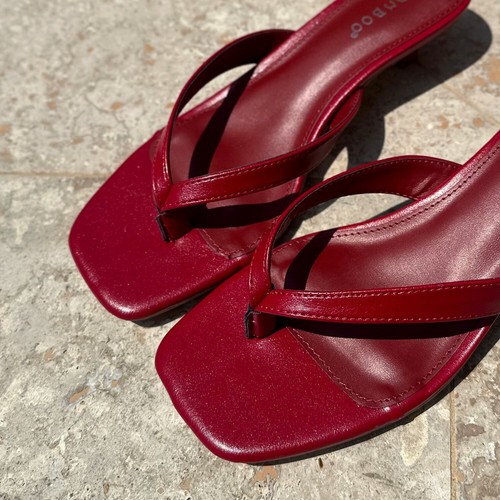 New Women's Thong Open Toe Flip Flop Slide Sandal Mules Low Kitten Heel Slip-On - Picture 17 of 18