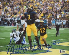 Rashan Gary Signed Michigan Wolverines 8x10 Photo Beckett