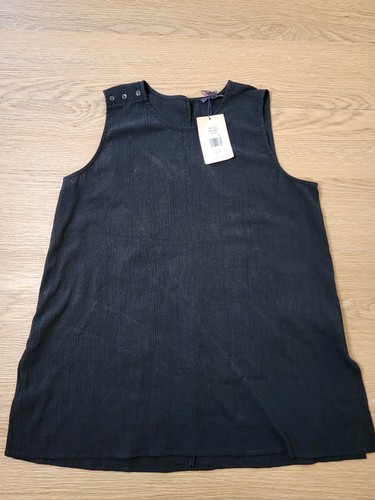 Not Your Daughters Jeans NYDJ Tank Top Women Medium Black Sleeveless V-neck NWT  - Picture 1 of 8