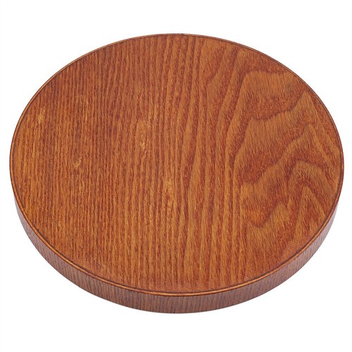 Großes rundes Holz Serviertablett Holzteller Tee Essen Servieren Geschirr Vintage Café - Bild 2 von 7