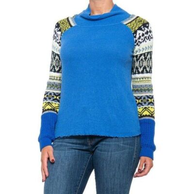 Free People Size Small Prism Swit Sweater in Bluebell Runs TTS Brand New w/ Tags