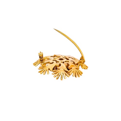 Cropp & Farr 1960’S Floral Serti 9ct Or Broche Ensemble Avec Saphirs Et Perles - Bild 10 von 17