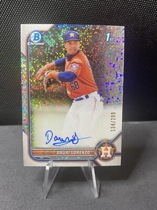 2022 Bowman #CPA-DLZ Dauri Lorenzo Chrome Auto Speckle Refractor /299