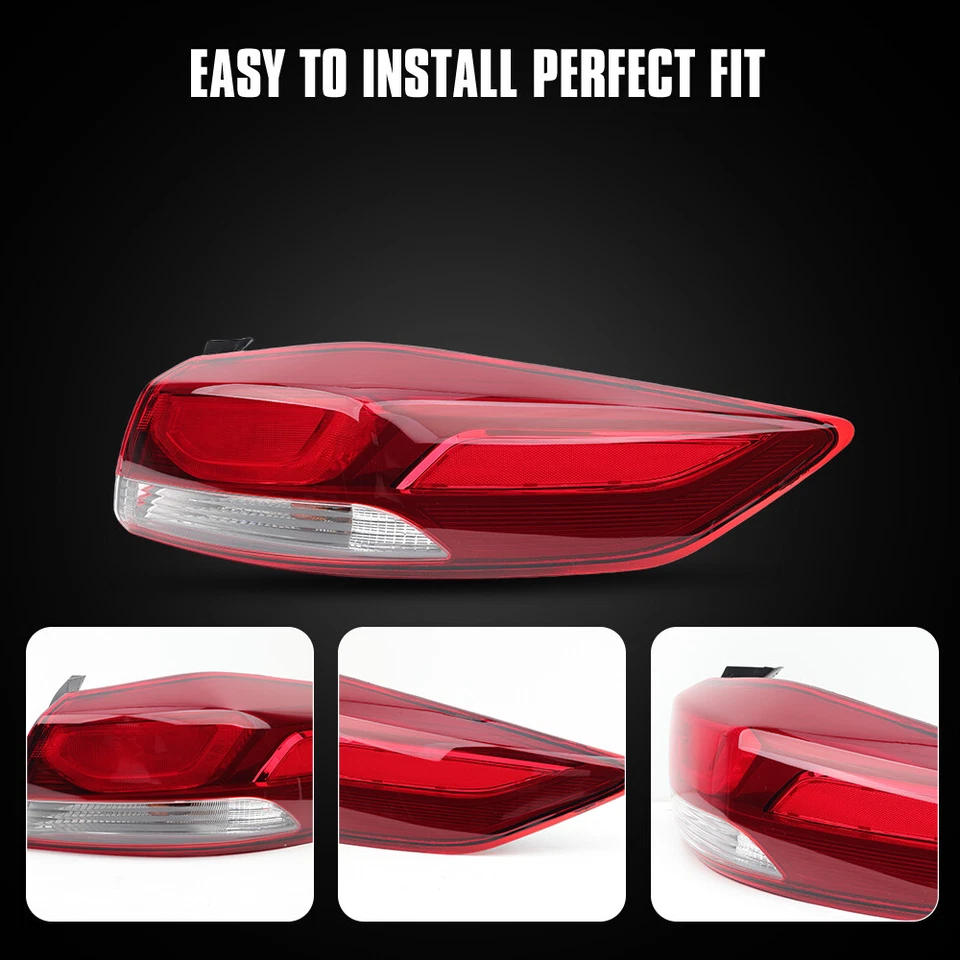 For 2017 2018 Hyundai Elantra Tail Light Right Passenger Outer Rear Brake Lamp - Изображение 3 из 4