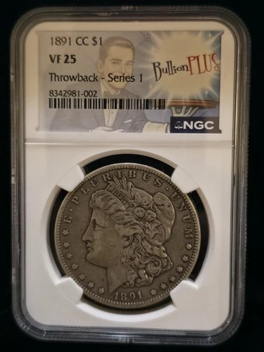 1891 CC PCGS VF25 - Morgan Dollar $1 US Coin #49665A