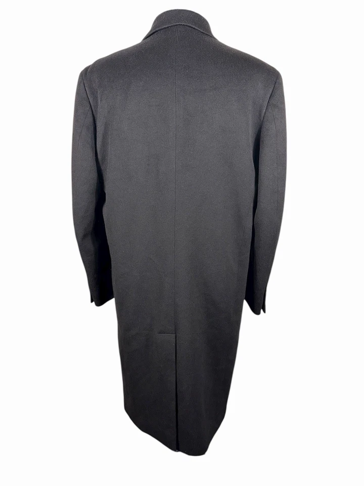 BROOKS BROTHERS BROOKSSTORM LORO PIANA STORM SYSTEM BLACK OVERCOAT 44L - Image 4 of 4