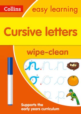 Collins Easy Learning Preschool  Cursive Letters Age 3-5 Wipe Clean Ac - GOOD