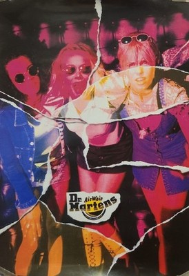 Dr Doc Martens 2000 Vintage Dealer Fashion Promo Poster Excellent New Old Stock