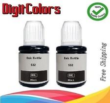Ink Bottle 532 T532 Black for EcoTank ET-M1170 ET-M2170 ET-M3170 ST-M1000 2PK