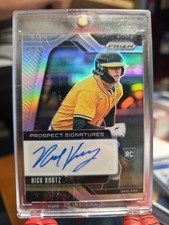 2025 Panini Prizm Silver Prizm Prospect Signatures Nick Kurtz Auto RC