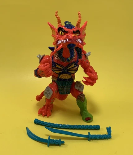 VINTAGE 1992 TEENAGE MUTANT NINJA TURTLES HOT HEAD FRYIN’ WARRIOR DRAGON FIGURE