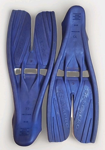 SCUBAPRO Blue TWIN JET FULL FOOT XL Split FINS 13-14 - Picture 3 of 6