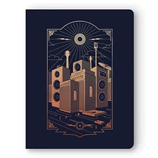 DENIK - Burgundy Bloom - 8.25" x 5.25" Aesthetic Layflat Notebook - 144 Line...