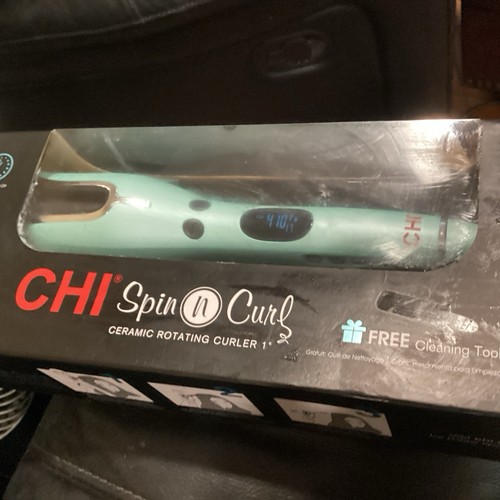 CHI Air Spin N Curl Curling Iron/Wand - Aqua Box Damage New - 第 1/2 張圖片