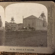 Edwardian Stereoview Anthracite Mine Pennsylvania USA Coal Mine Pit Head