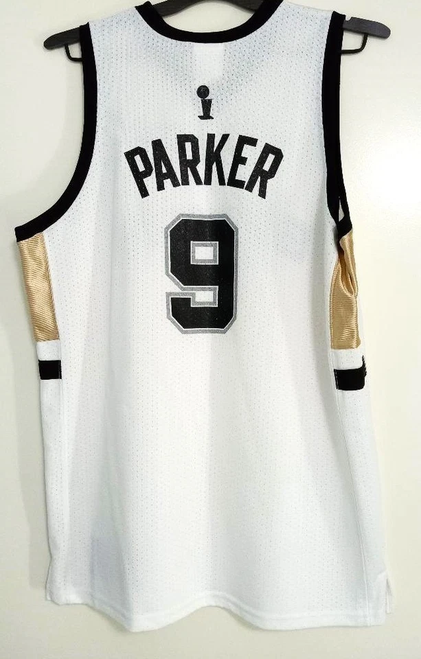 SAN ANTONIO SPURS TONY PARKER # 9 MAJESTIC XL JUVENIL - FINALES 2005 - VINTAGE Foto 2 de 4
