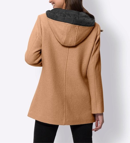 Mode von Heine Damen Outdoorjacke Winterjacke Kapuzenjacke camel NEU - Bild 3 von 3