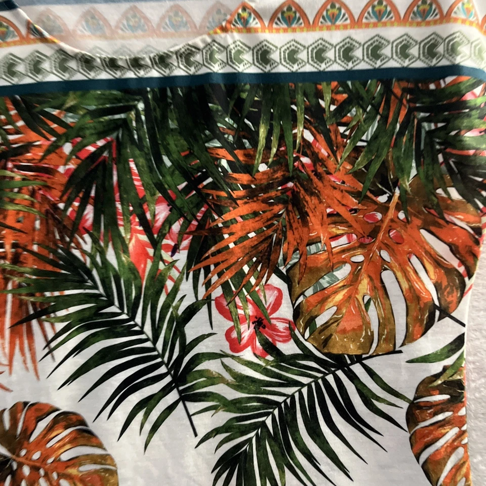 Coral Bay 女式上衣多色大号花卉热带短袖 — 第 2/4 张图片