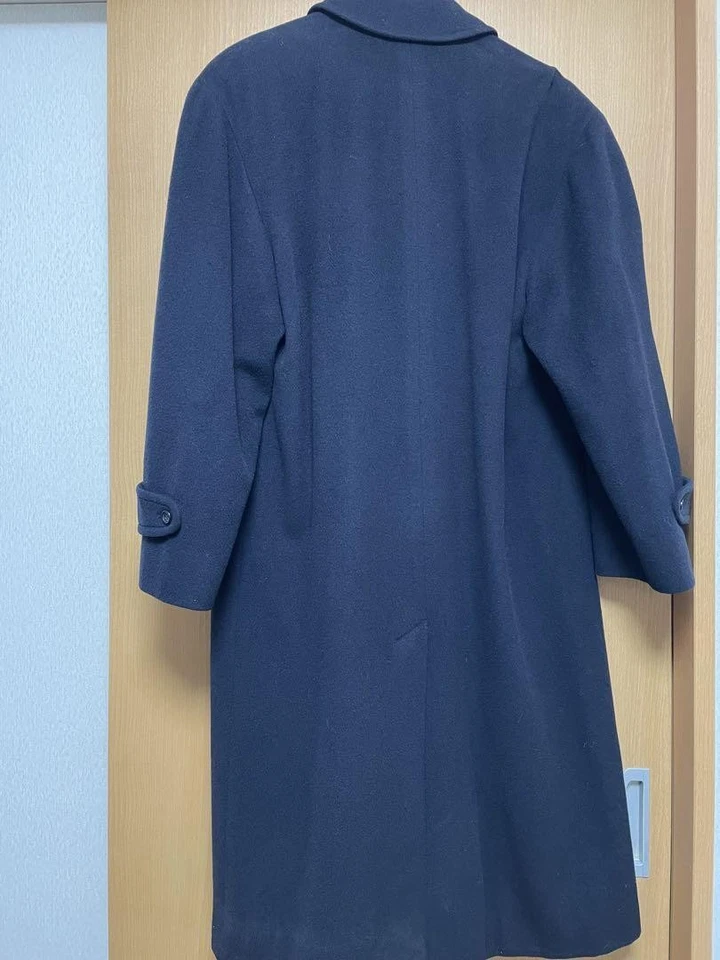 Aquascutum Balmacaan Coat Dark Navy Asian fit M US size S Authentic Men's Wool - Image 2 of 4