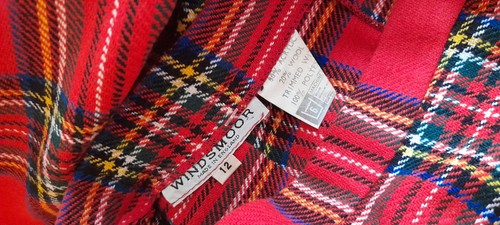 Vintage Windsmoor roter Schottenkaro langer Maxirock und passender Schal Größe UK 8/10... - Bild 3 von 10