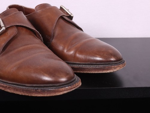 ALLEN EDMONDS Men’s US 9.5 D ’Norwich' Brown Leather Monkstrap Dress Shoes - Picture 9 of 11