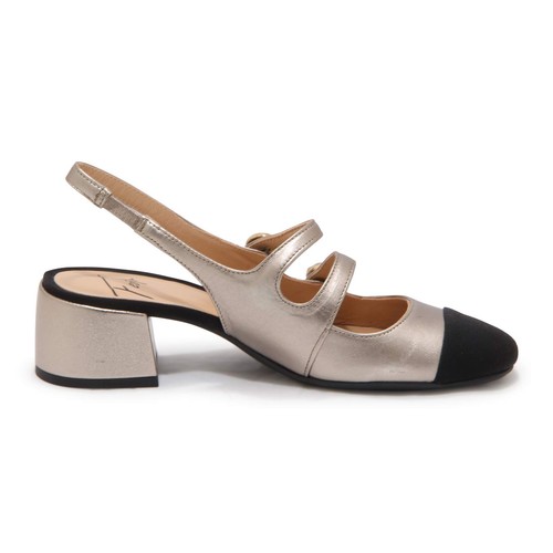 N8230 DECOLLETE SLING-BACK DONNA ROBERTO FESTA TIGLIO WOMAN SHOES PLATINUM - Imagen 2 de 4