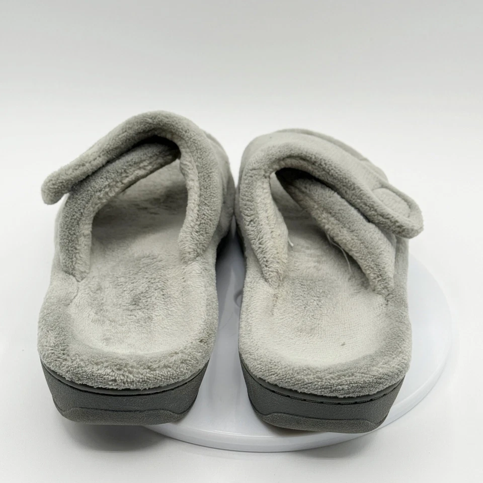 Zapatillas Vionic Relax Fuzzy para mujer talla 9 grises Foto 2 de 4