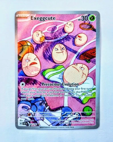 Exeggcute 192/191 Sv08: Surging Sparks Illustration Rare  Pokémon TCG IR Holo NM