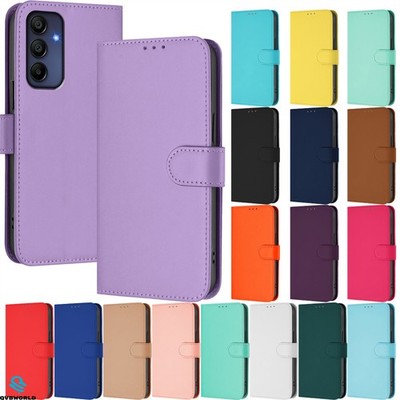 Für Samsung S25 FE A56 A26 A17 A07 A36 Candy Farbe Flip Wallet Case Handy Hülle