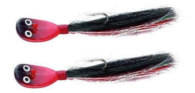 2 Stück JENZI Phantom-F Fibre Jig - 13 Gramm - rot-schwarz