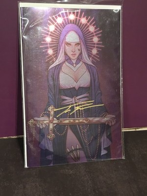 MARIAN HERETIC #1 SIGNED JENNY FRISON FOIL VIRGIN VARIANT NYCC EXCLUSIVE LTD 250