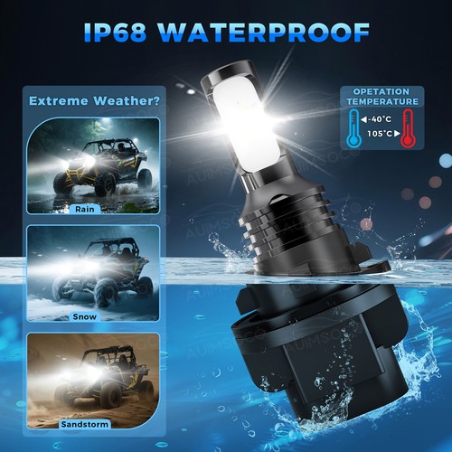 LED Headlights Bulb for 2005-2021 Honda TRX250 RECON Fits 34901-HP5-601 White - Picture 5 of 9