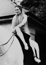 Festival Of Britain Pageant Ann Wrigo in Lady Godiva Role In 1951 Old Photo