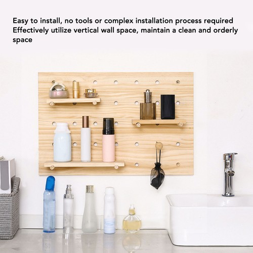 Wooden Pegboard Kit 40x60cm Storage And Display Panel Wood Pegboard Organizer - Picture 8 of 12