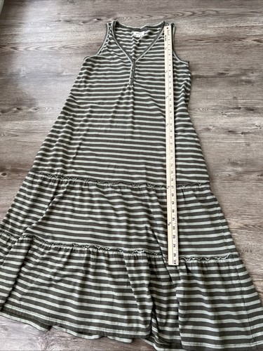 Pact Easy Patio Kleid Damen mittelgrün gestreift Midi Länge - Bild 5 von 11