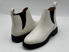 Botas Chelsea LABEL Go-to para mujer talla 8,5 botas al tobillo de cuero marfil
