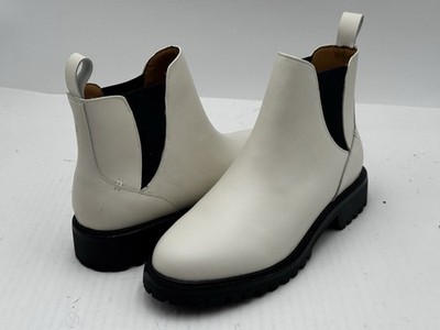 LABEL Go-to Chelsea Boots Women's Size 8.5  Ivory Leather Ankle Boots