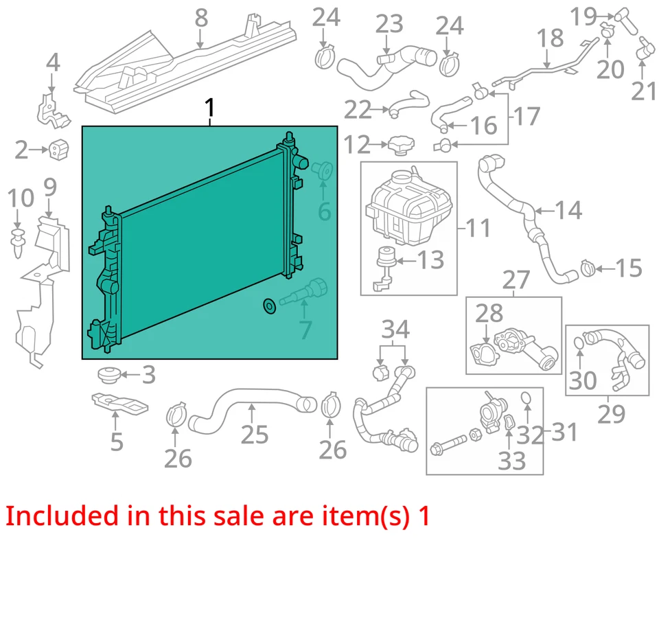 Radiador compatible con 10-11 SAAB 9-5 591498 Foto 3 de 4