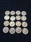 16 Silver Roosevelt Dimes 90% Silver Circulated  1946 to 1963@@@ RD-21