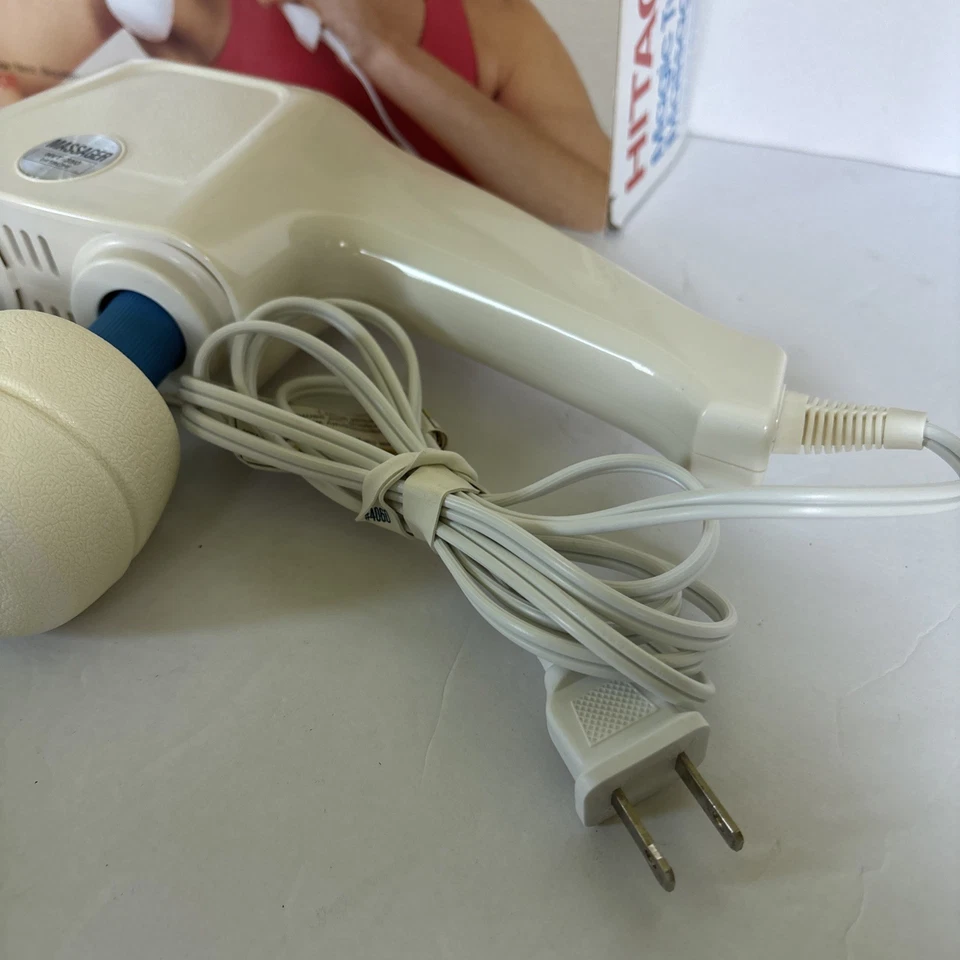 Vintage Hitachi Massager Dual Twin Heads Electric 2 Speed HVT 350R Japan Tested - Image 4 of 4
