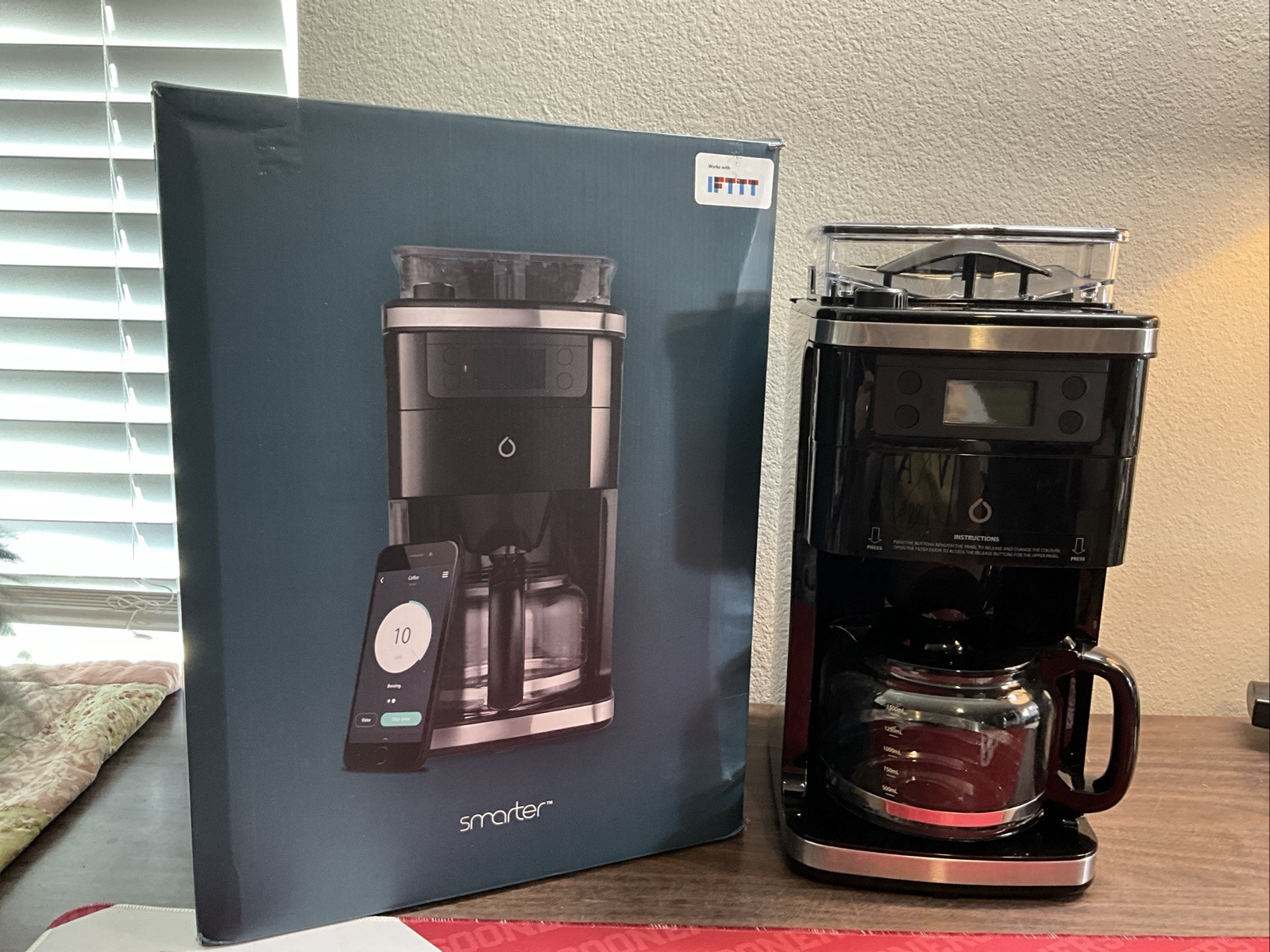 Smarter SMCOF01-US Coffee 2nd Generation Wifi Connected 12-Cup Coffee Maker