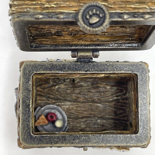 Boyds Bears Treasure Boxes ~ Candace's Apple Crate w/Doc McNibble ~ no box - Foto 10 di 14