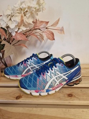 Damen Asics Gel-Kinsei 5 Blau Rosa Schnürschuhe Sneaker UK 6,5 EU 40